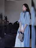 Light blue women's dress