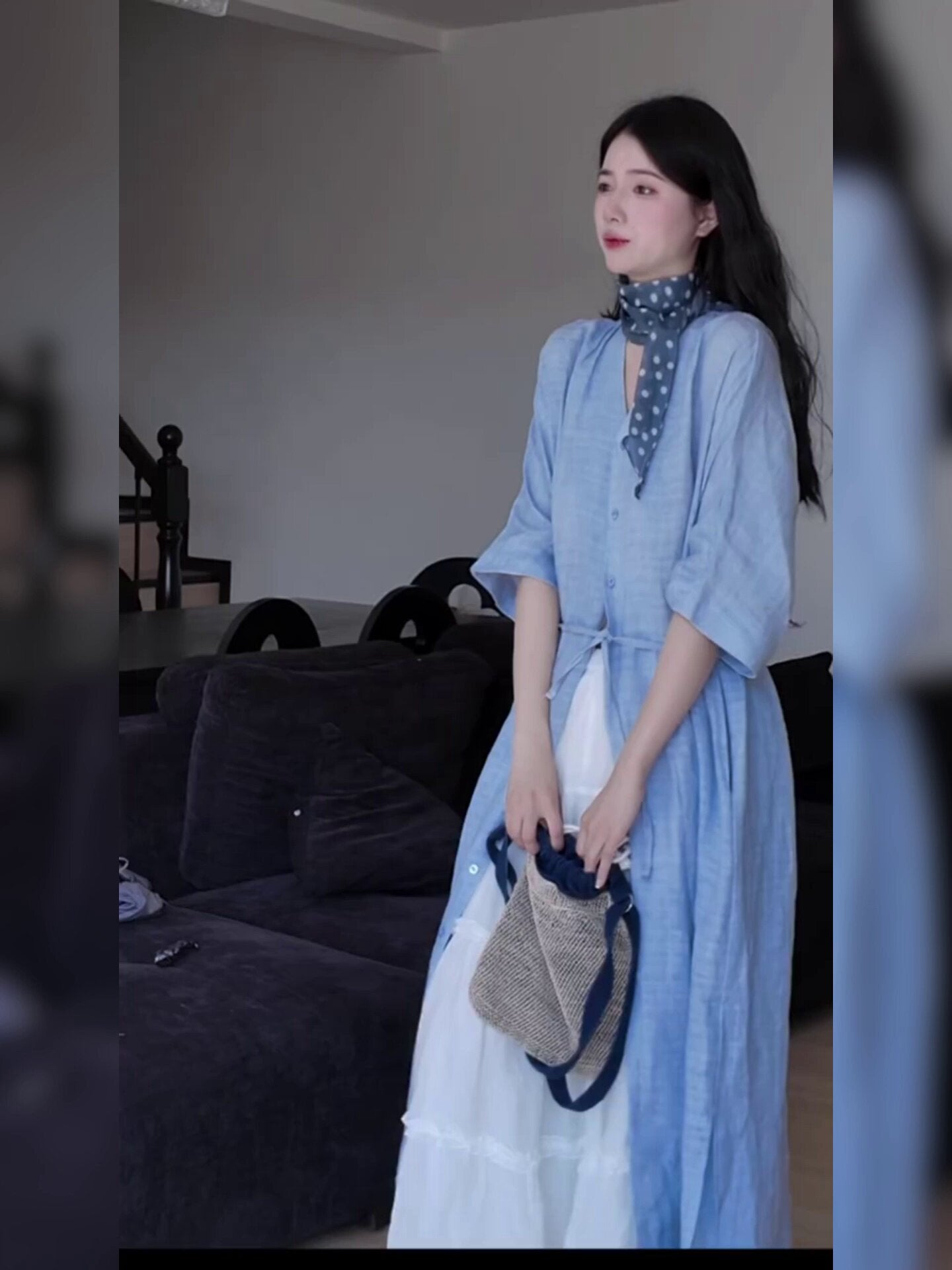 Light blue women's dress