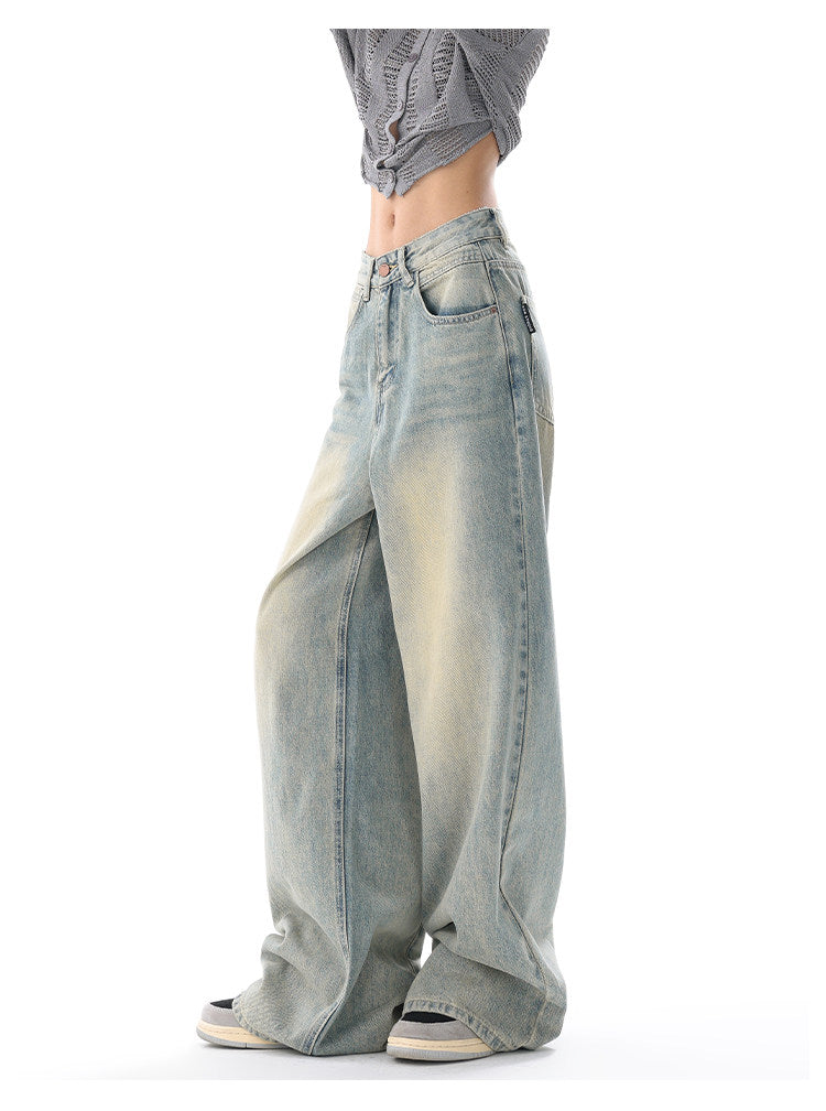 Wide-leg pants and straight-leg jeans