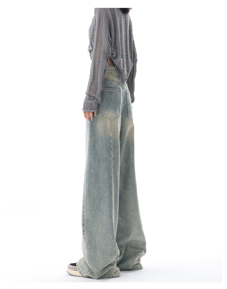 Wide-leg pants and straight-leg jeans